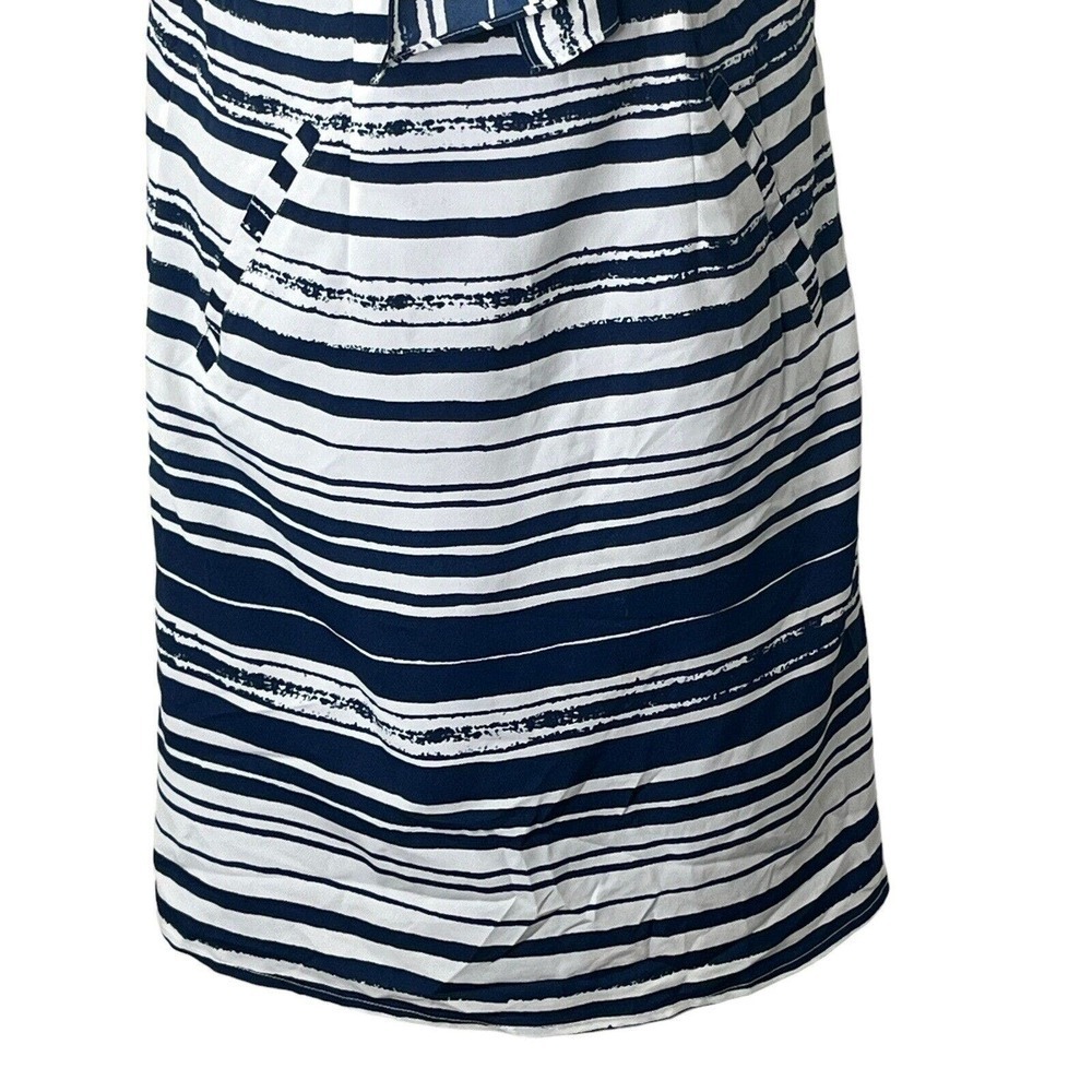 CAbi Marilyn Sundress Size XS Nautical Yacht Cruise Knot Stripe Dress Navy #5264 - Picture 5 of 14